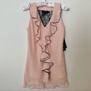 NWT Sleeveless ruffle lace top
